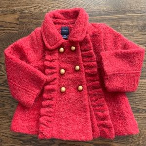 Baby Gap Red Coat with Gold Buttons